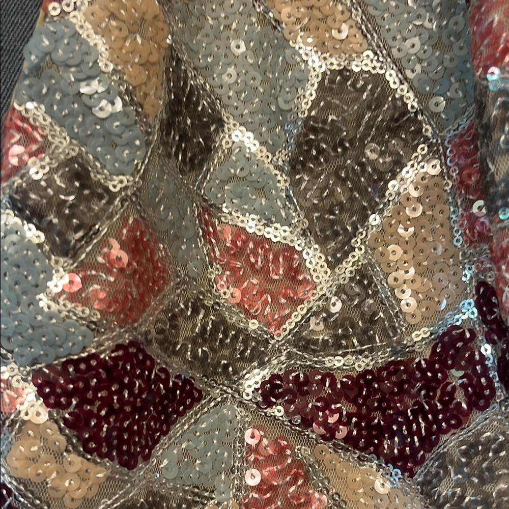 Miss Me Sequin Patchwork Vest - Multicolor - image 2